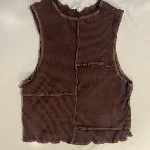 Brown crop top